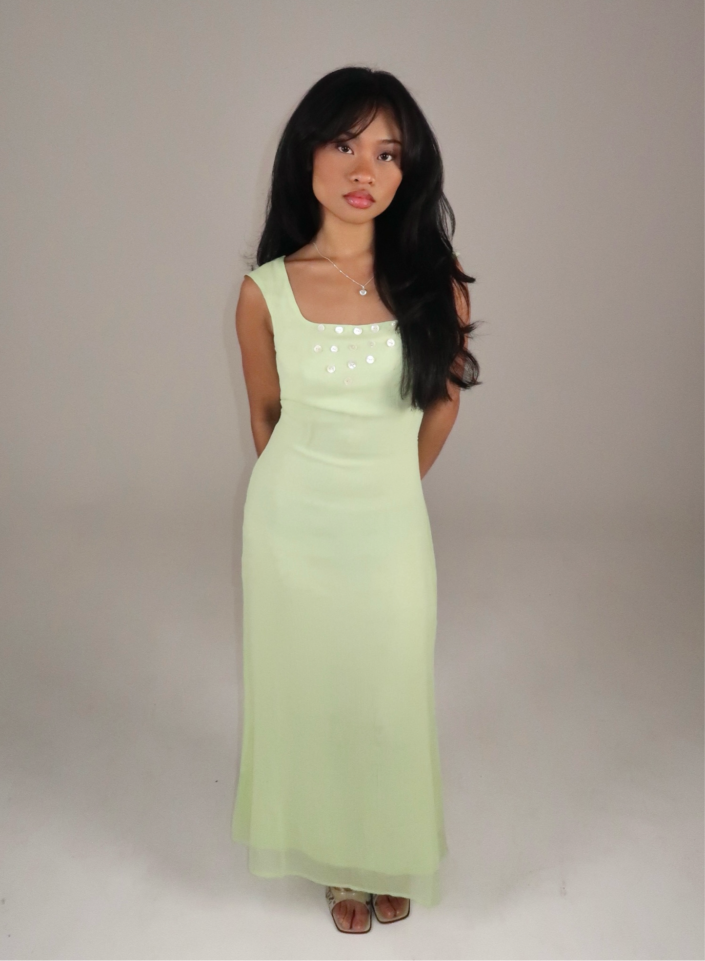 The Pistachio Matcha Dress