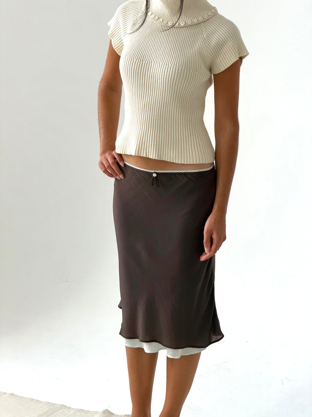 The Veil Skirt in Brown