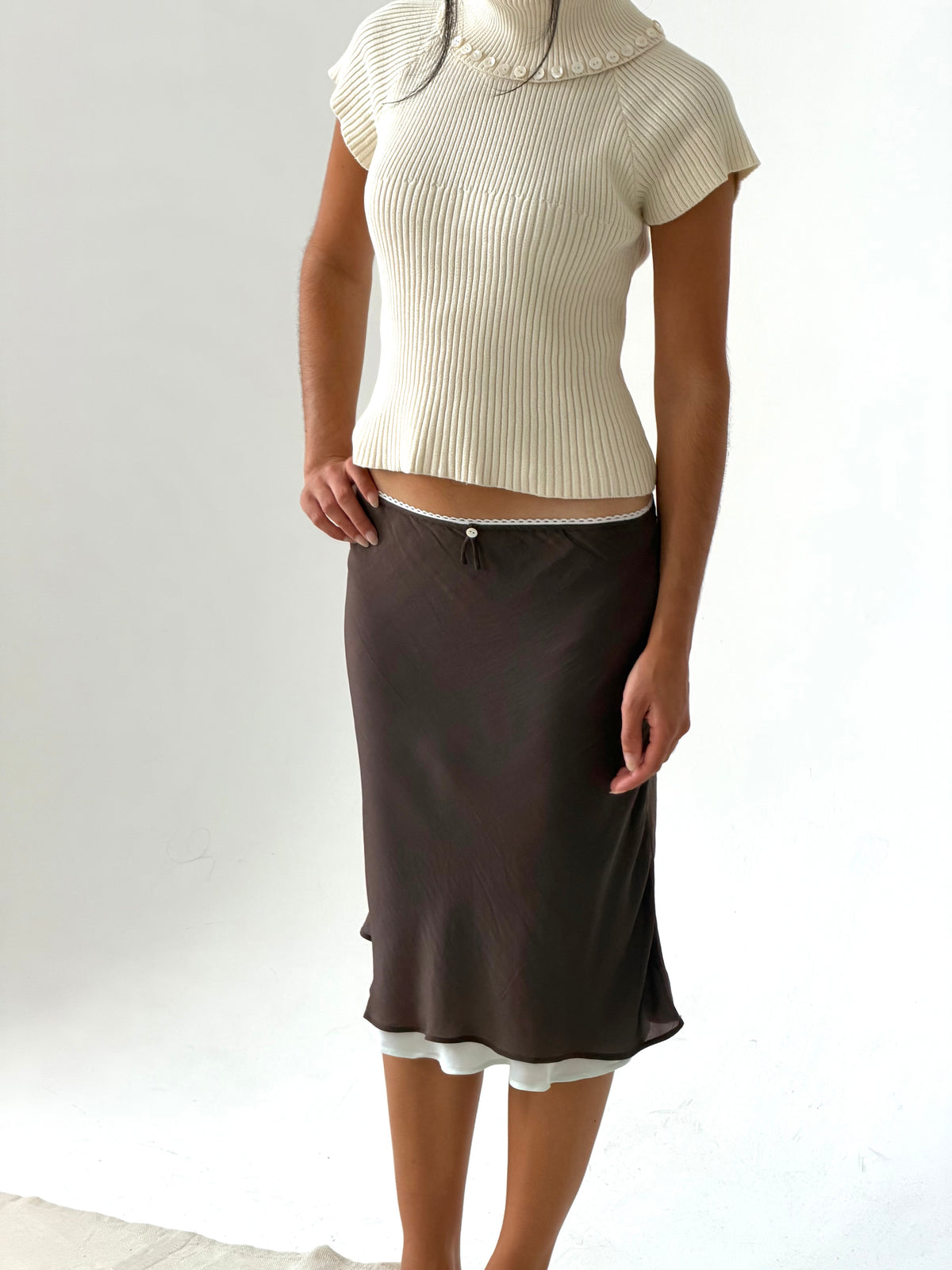 The Veil Skirt in Brown