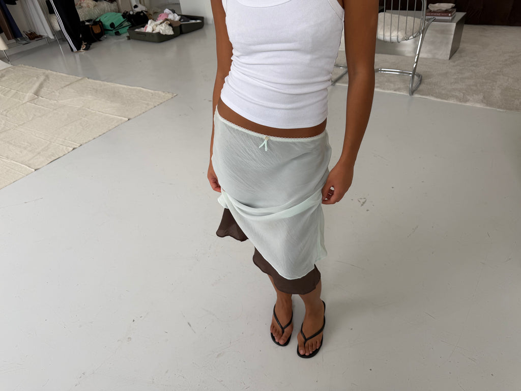 The Veil Skirt in Mint
