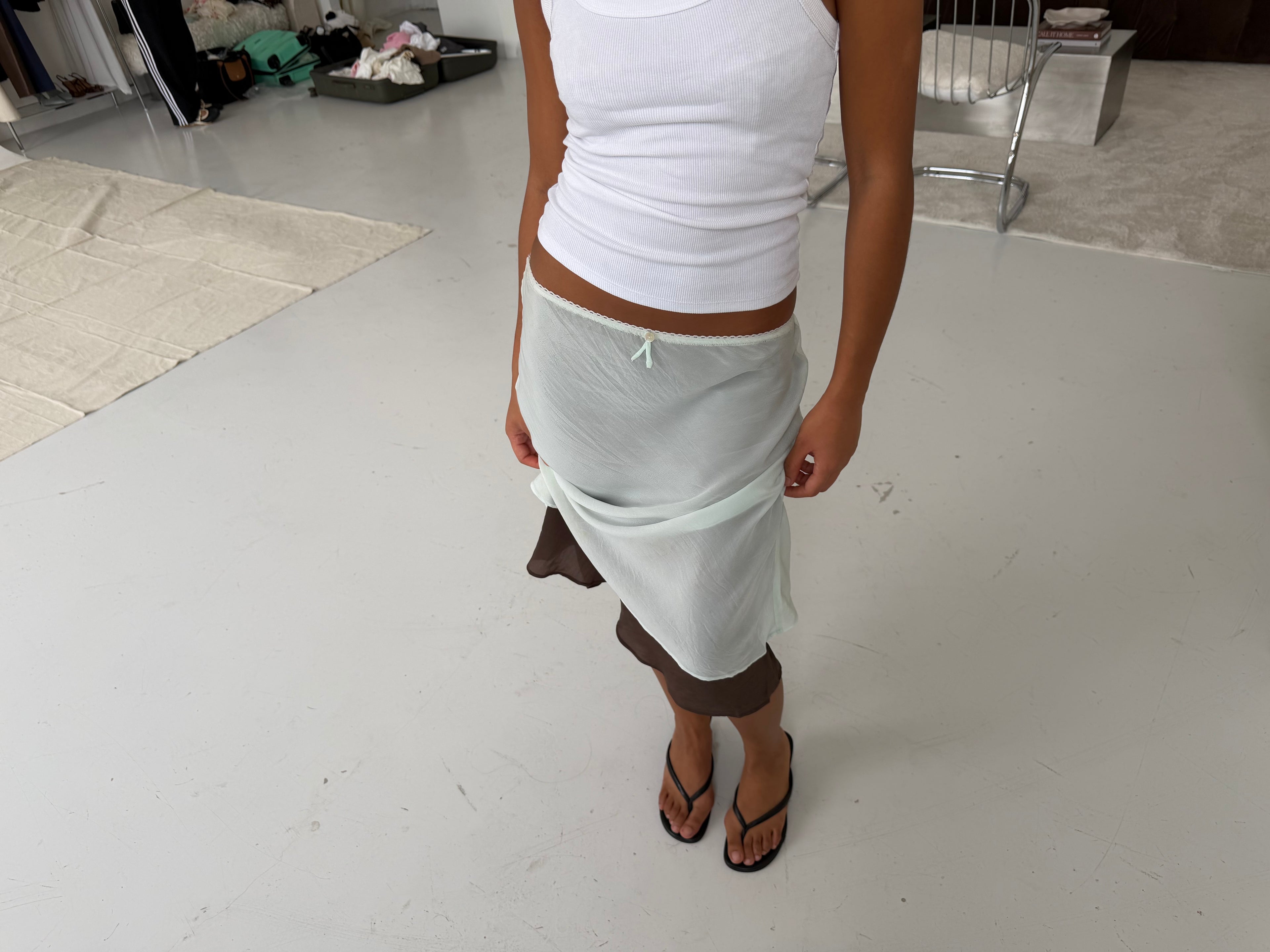The Veil Skirt in Mint