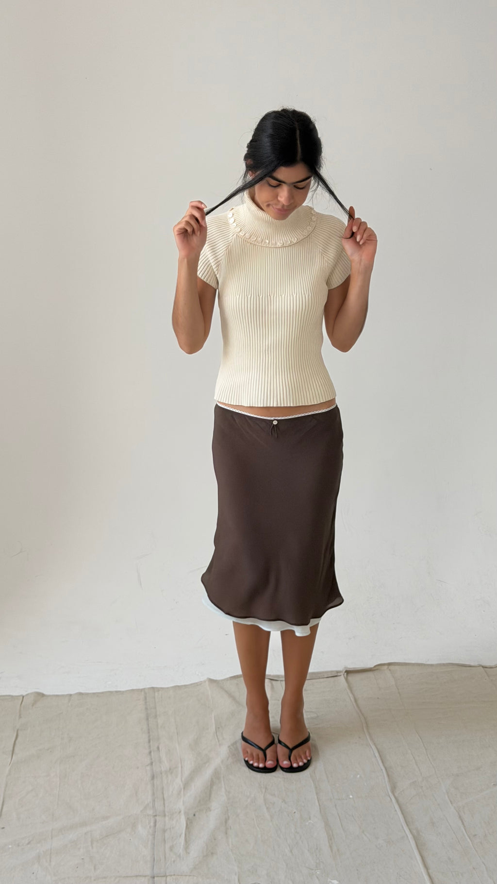 The Veil Skirt in Brown