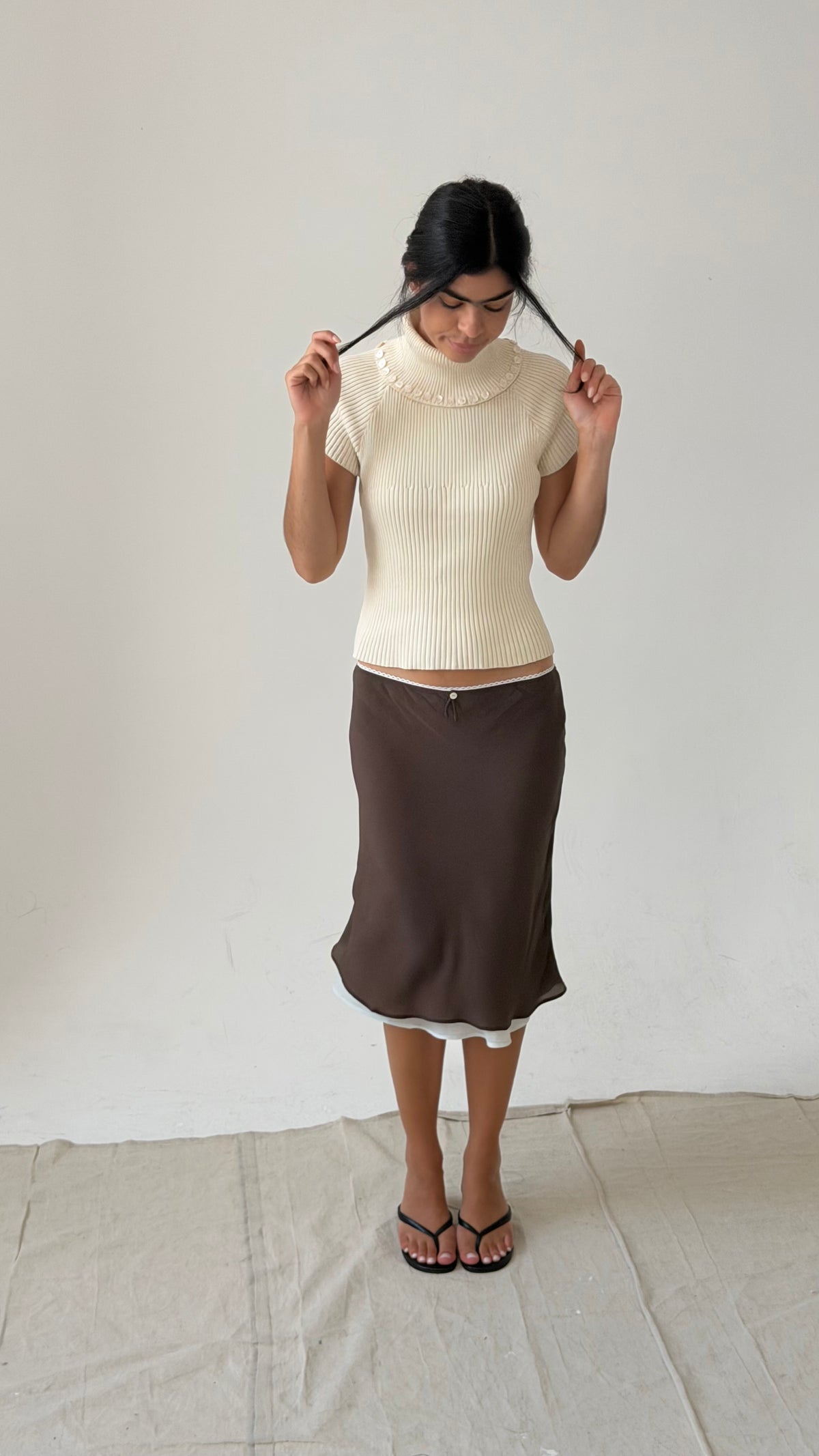 The Veil Skirt in Brown