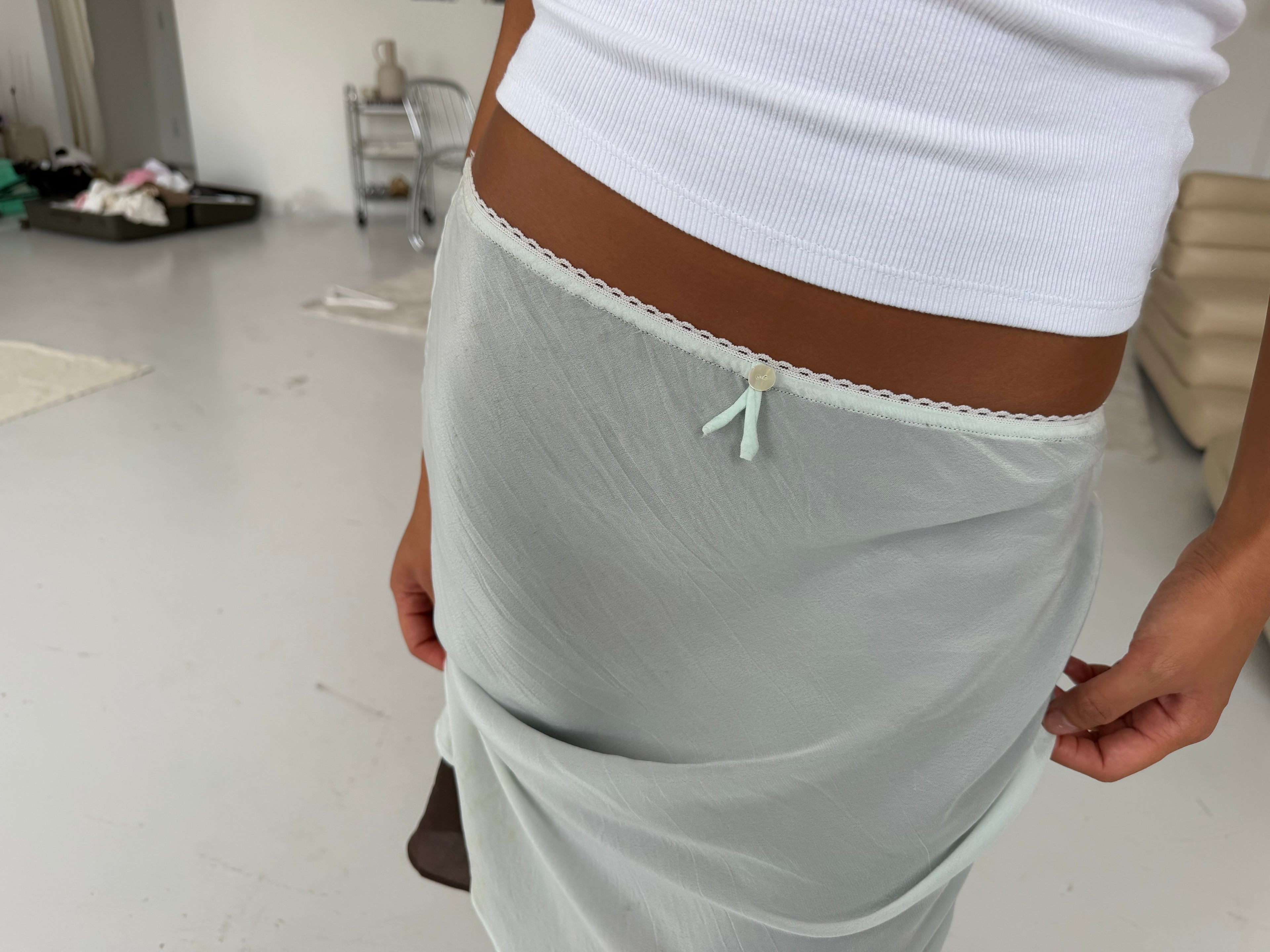 The Veil Skirt in Mint