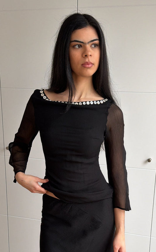The Macchiato Top in Black