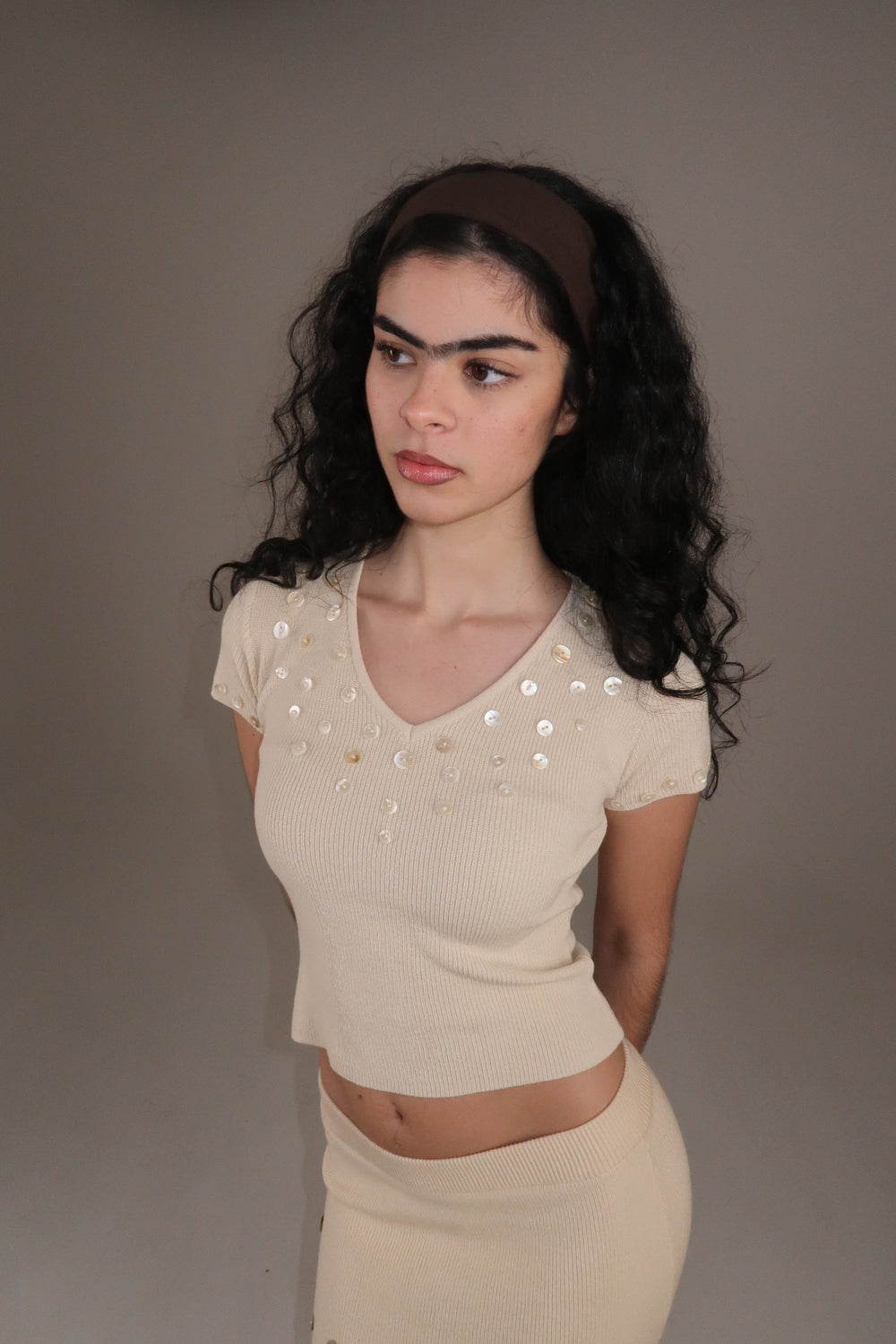 SAHARA EDIT WOVEN CROP TOP