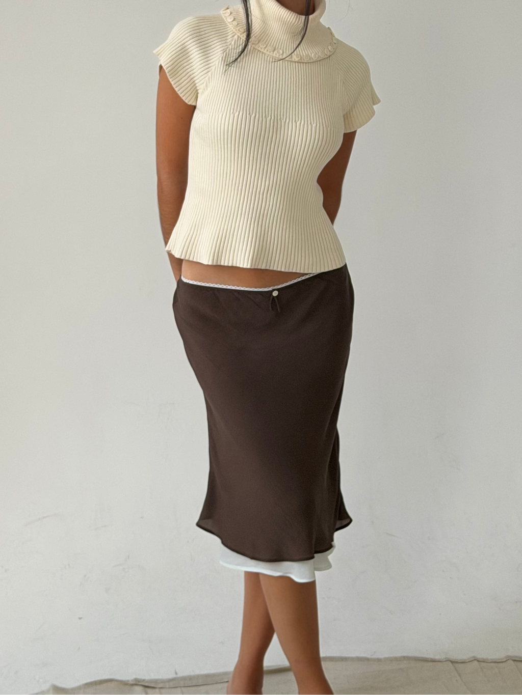 The Veil Skirt in Brown